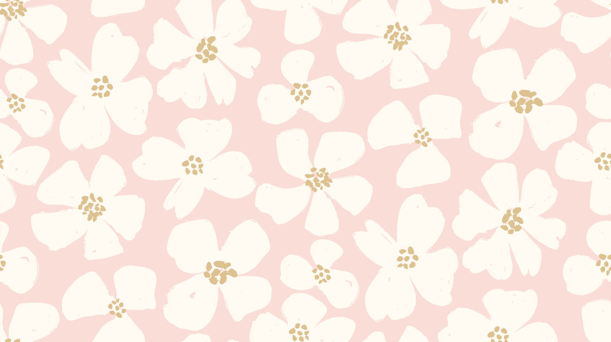 Blush Bloom Wallpaper⁠ in your room — zoomed