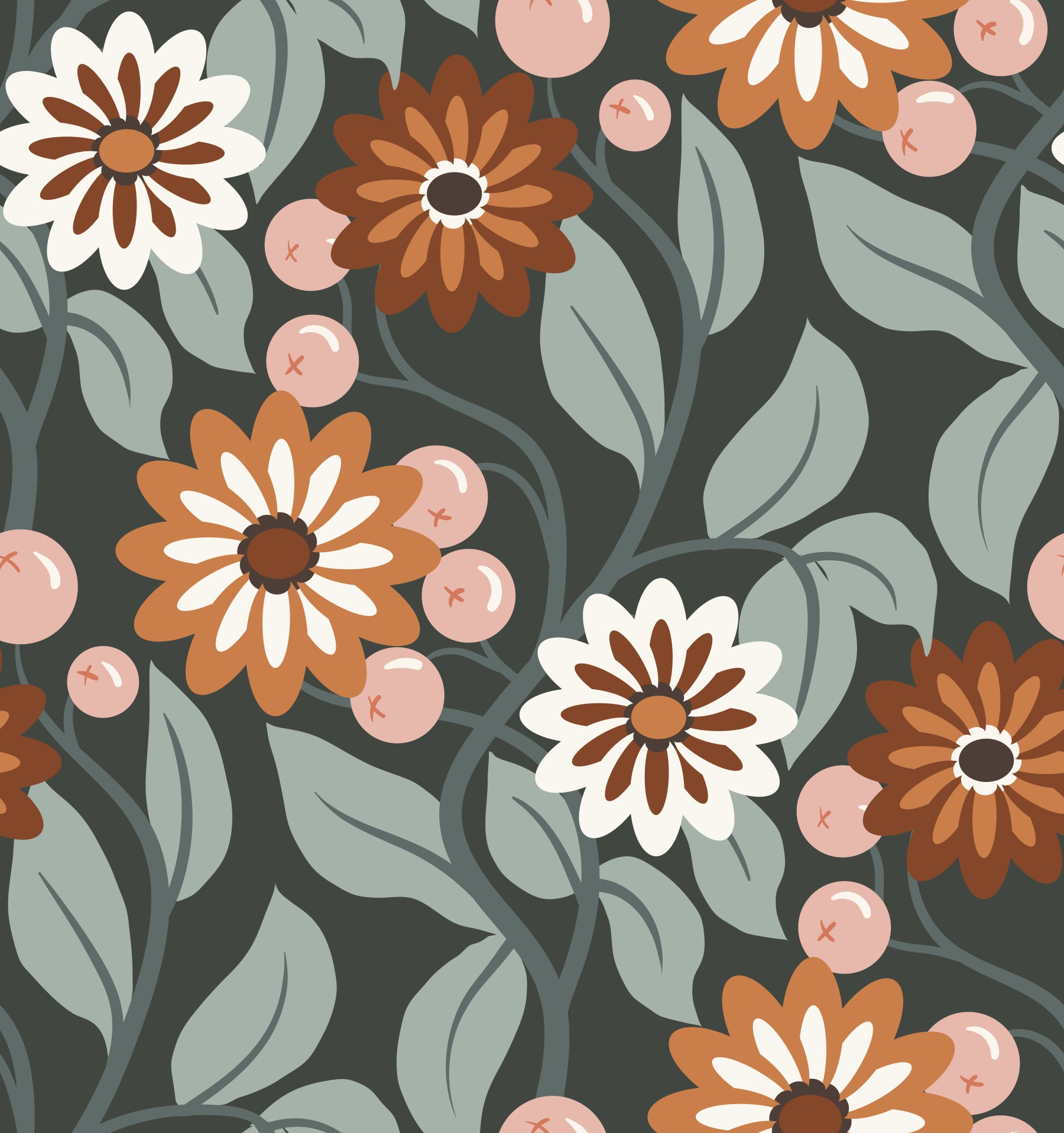 Retro Bloom Wallpaper⁠