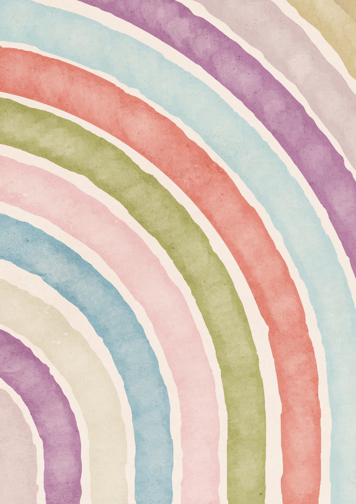 Modern Minimalist Rainbow Wall Mural in your room