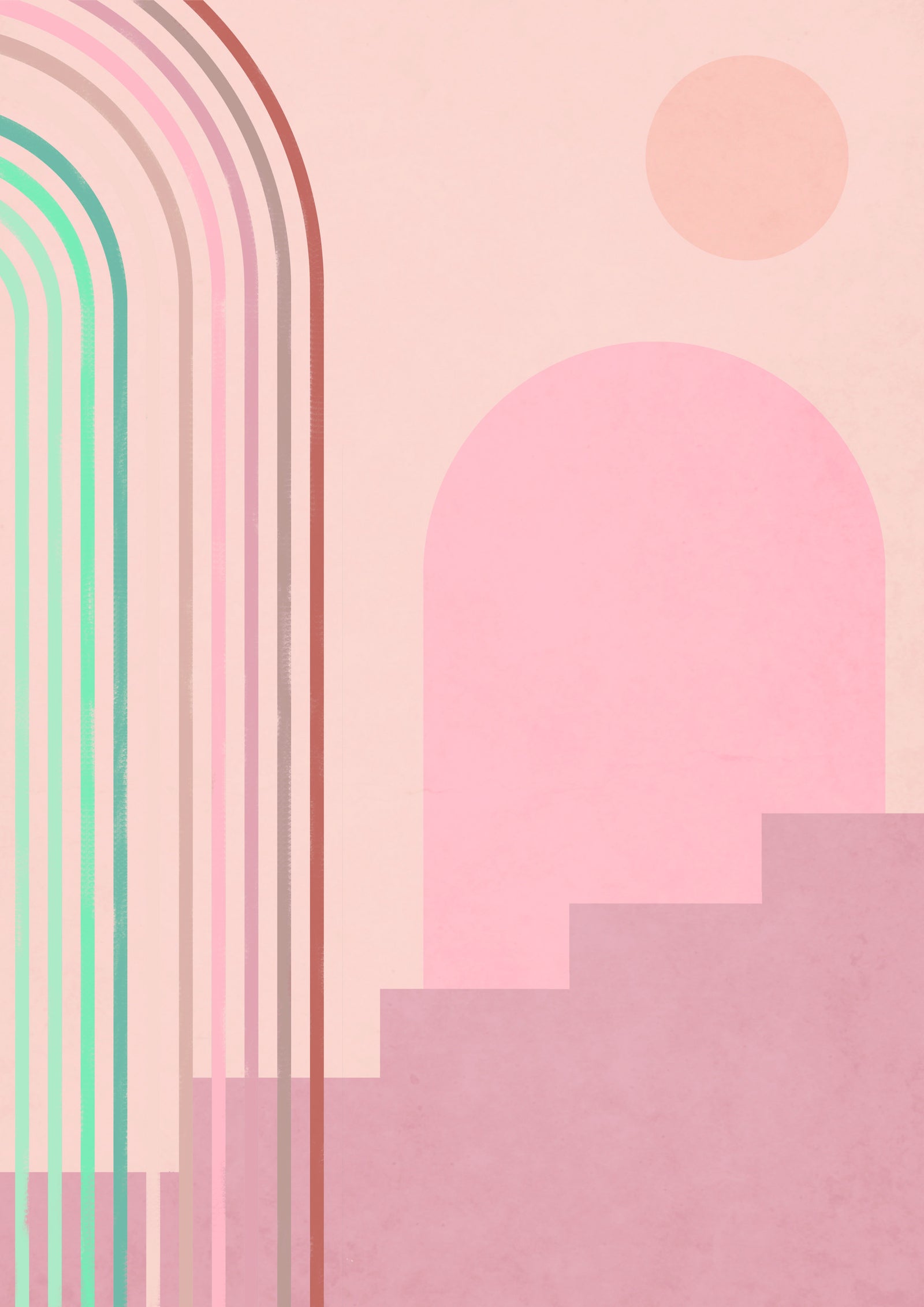 Sunrise Steps Wall Mural
