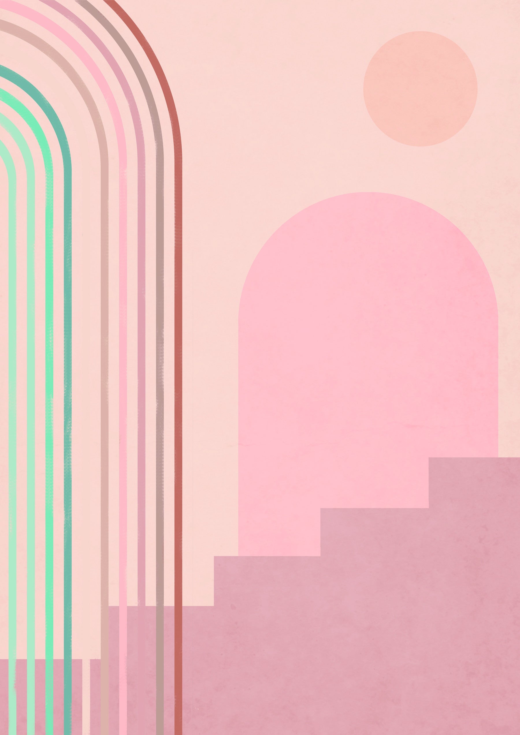 Sunrise Steps Wall Mural