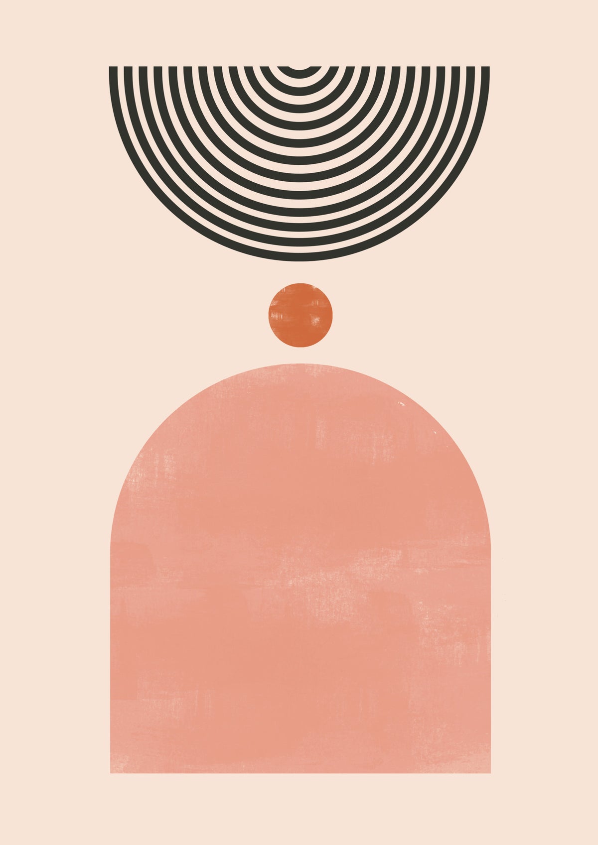 Mid-Century Modern Harmony Wall Mural in your room — zoomed