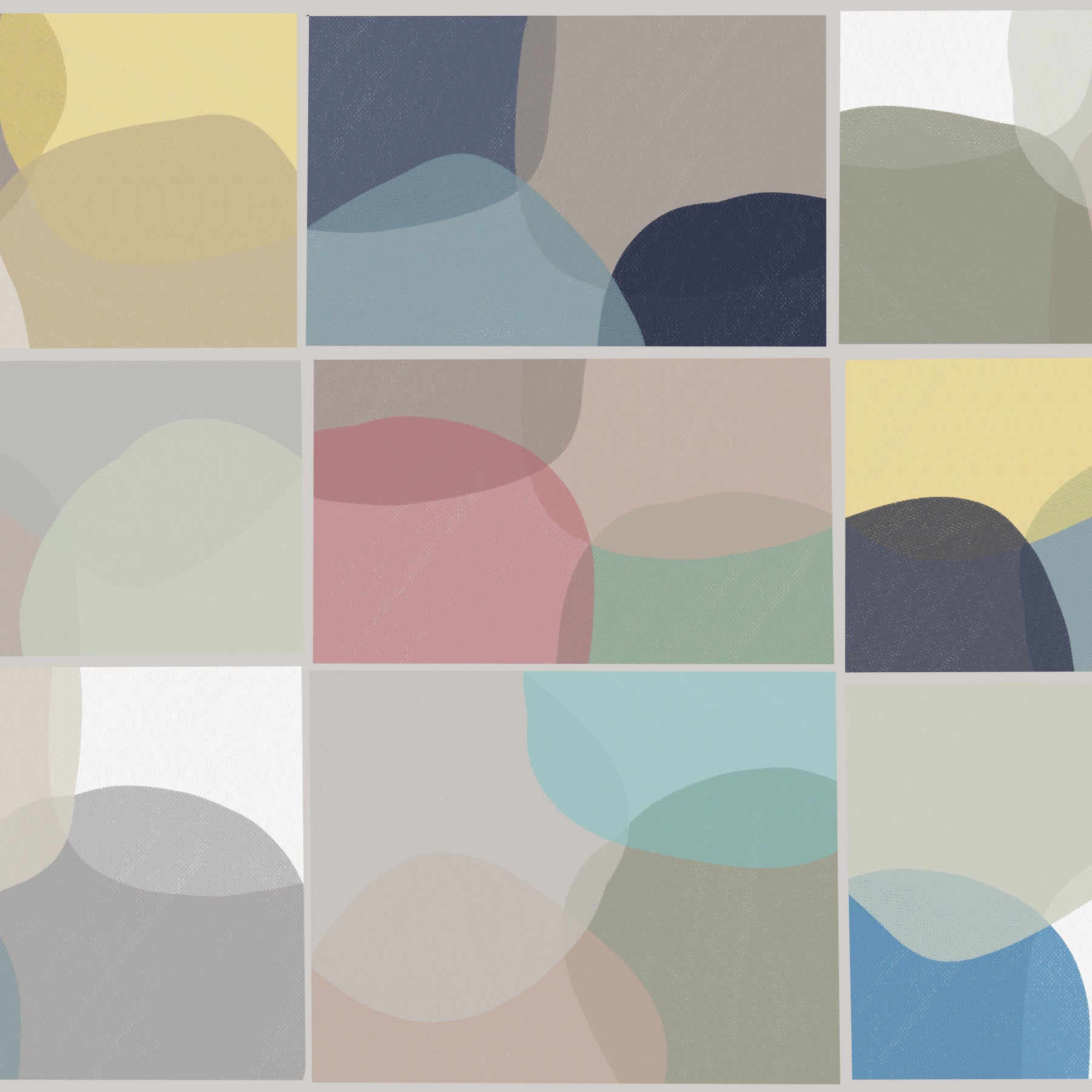 Multicolor Geometric Stone Wall Mural