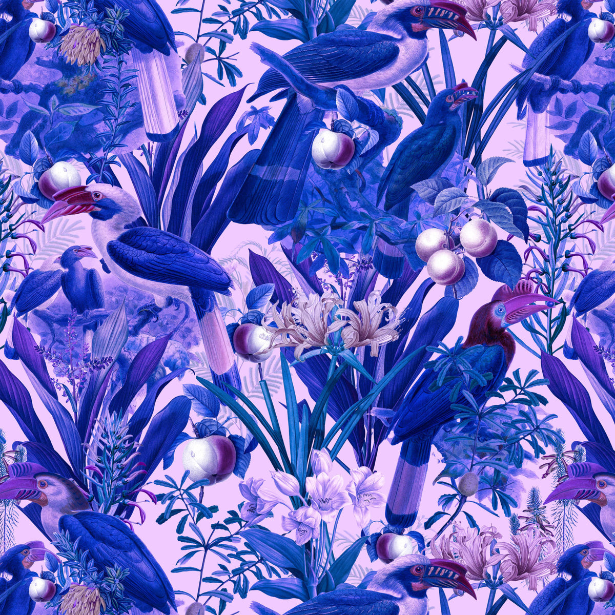 Purple Jungle Wall Mural in your room