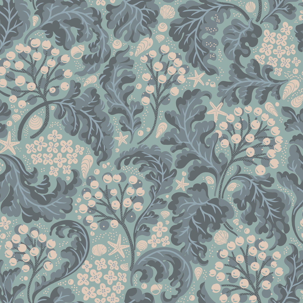 Sea Kale - Aquatic Turquoise Wallpaper⁠ in your room