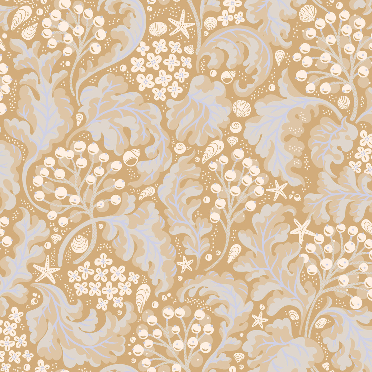 Sea Kale - Ochre Yellow Wallpaper⁠ in your room