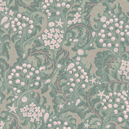 Sea Kale - Rhubarb Green Wallpaper⁠