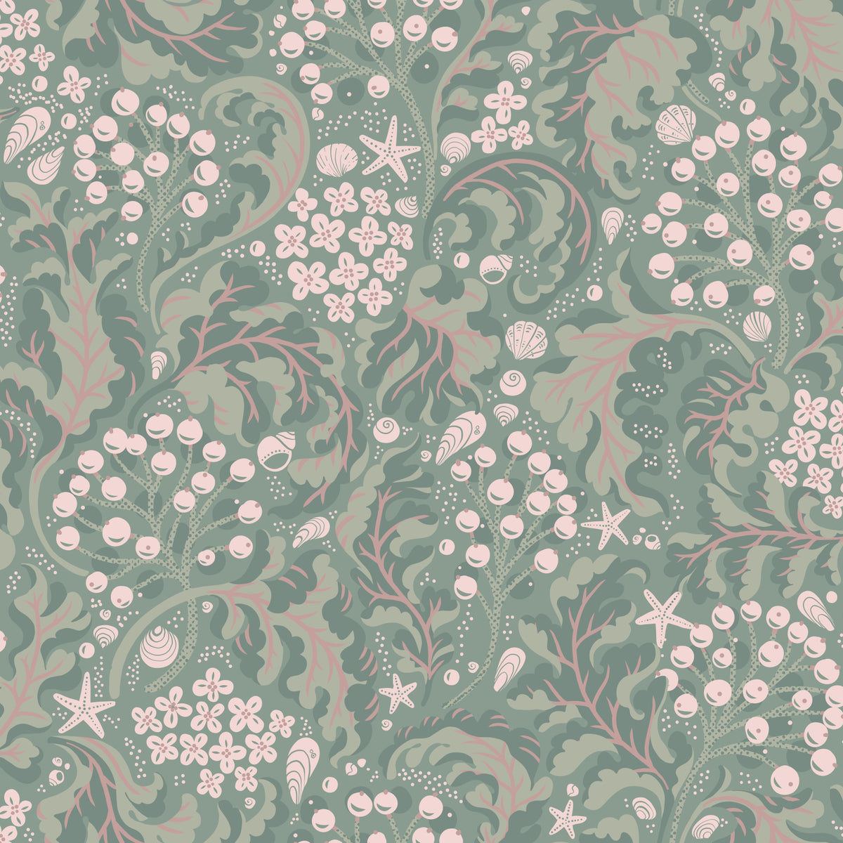 Sea Kale - Rhubarb Green Wallpaper⁠ in your room — zoomed