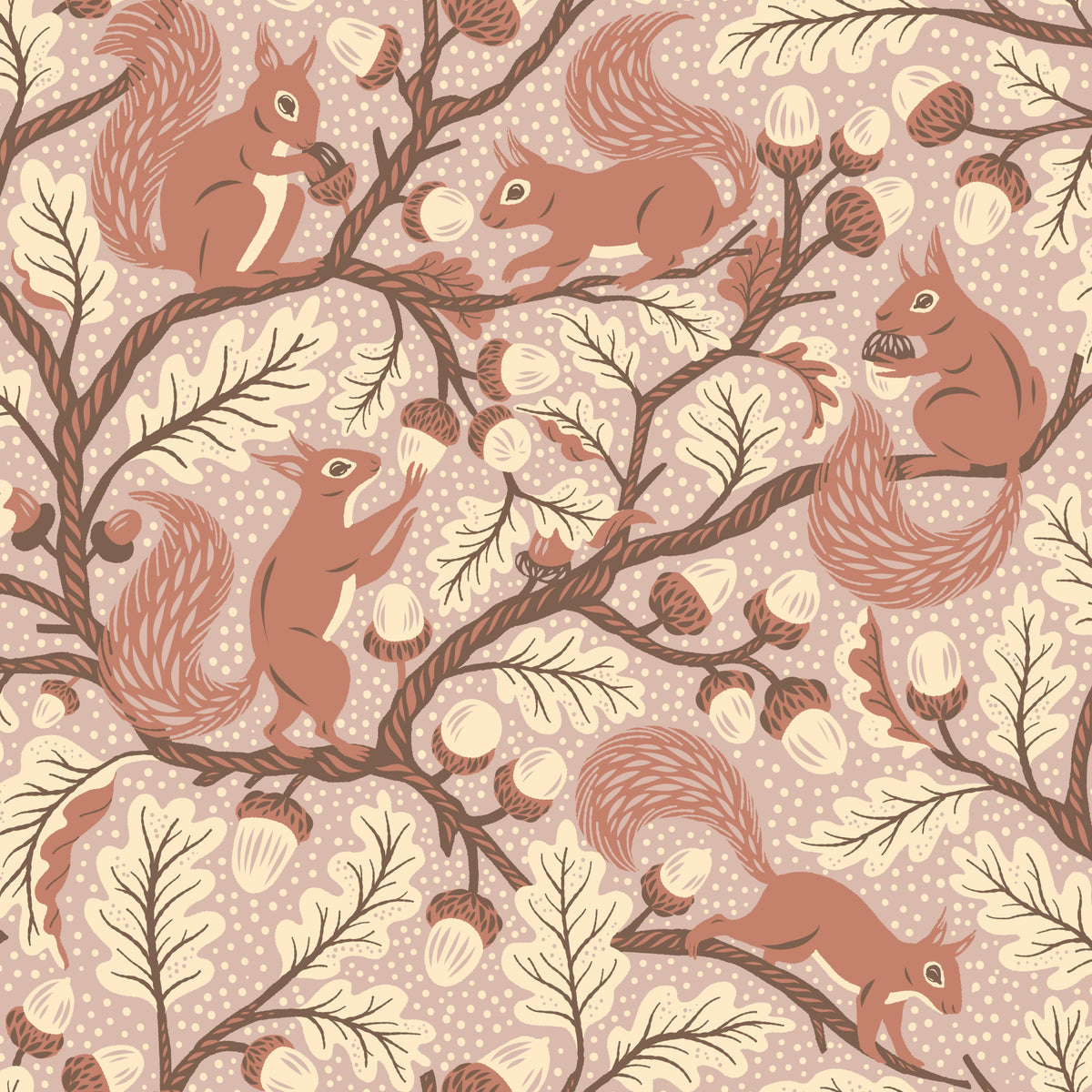 Squirrels in Oak tree Wallpaper⁠ in your room — zoomed
