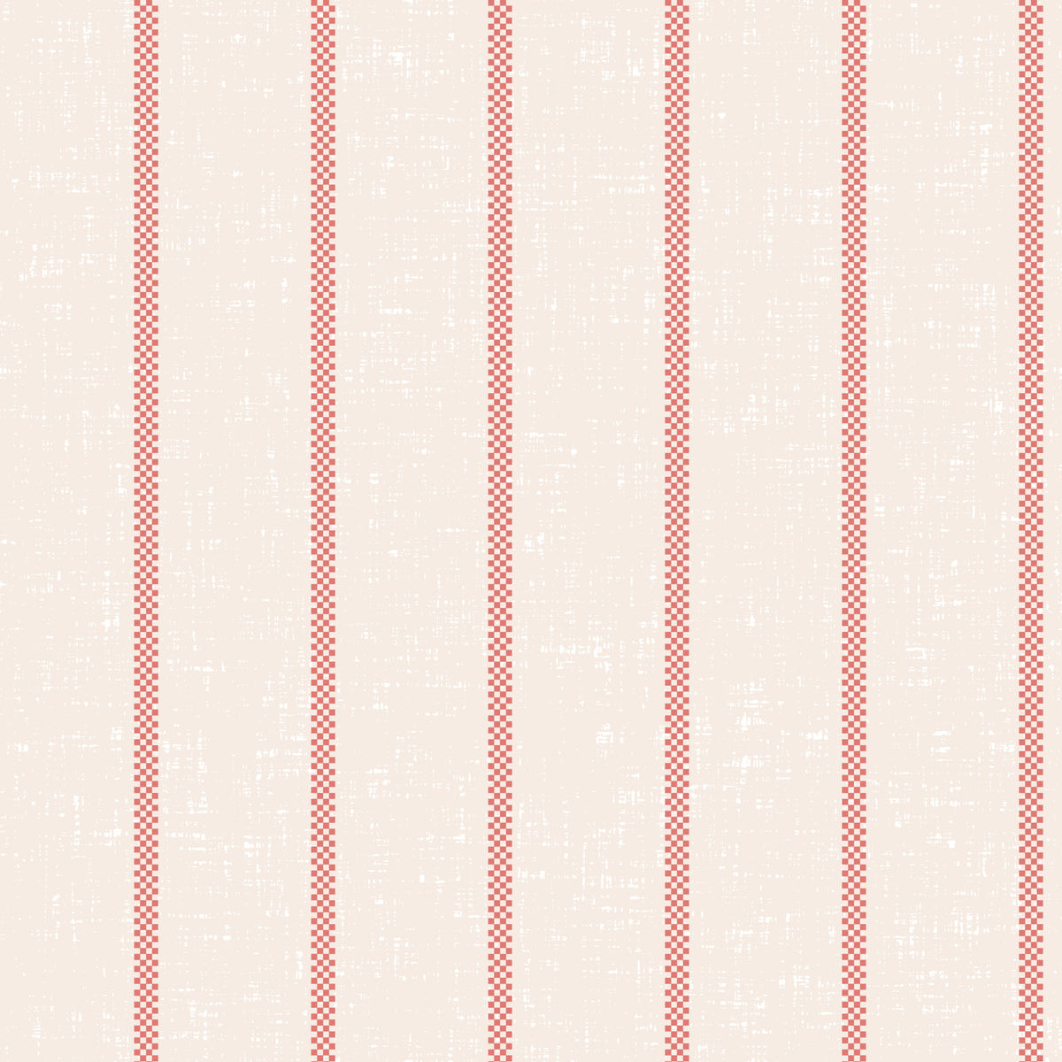 Tea Towel Stripe - Red Wallpaper⁠