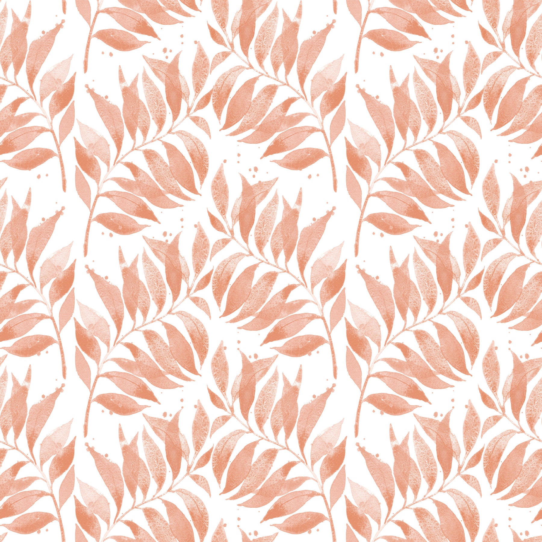 Watercolor Palm Leaf Terracotta Wallpaper⁠