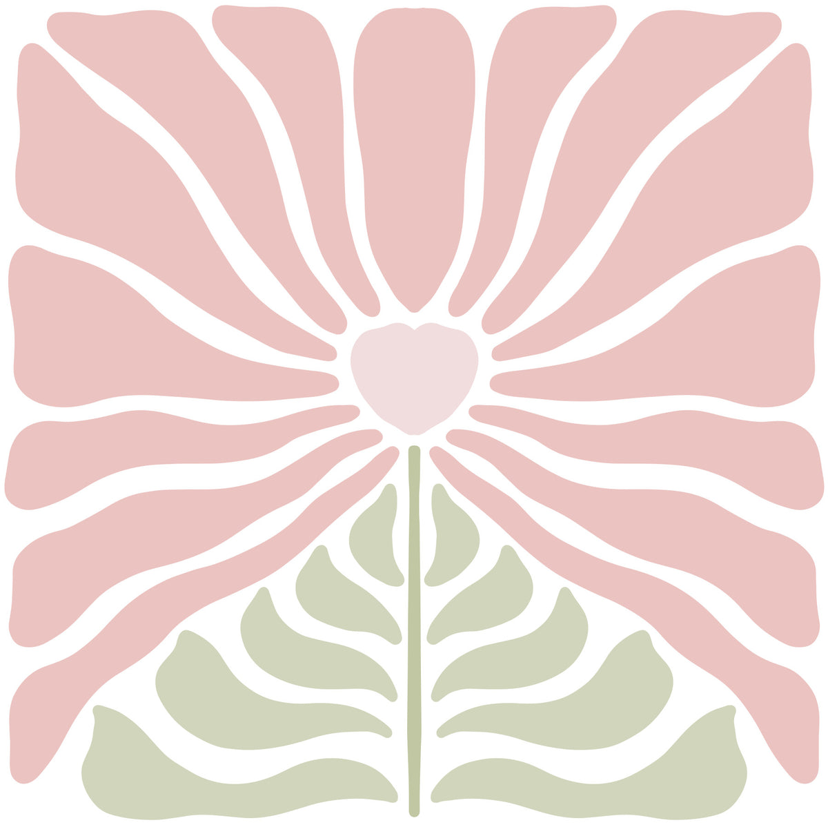 Groovy Flowers in Pink and Green Wallpaper⁠