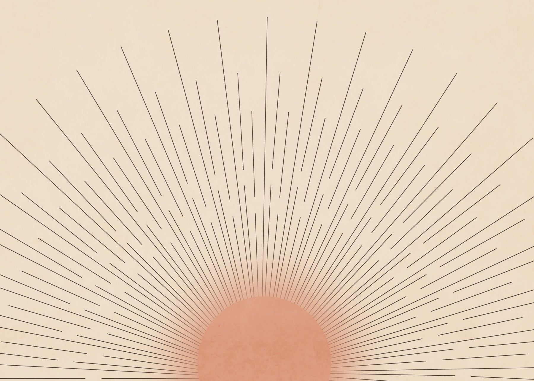 Mid-Century Sun Wall Mural