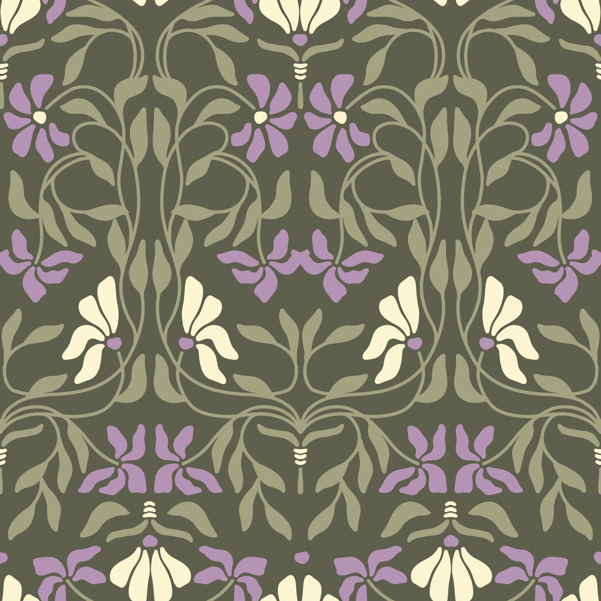 Art Nouveau Bloom Wallpaper⁠ in your room