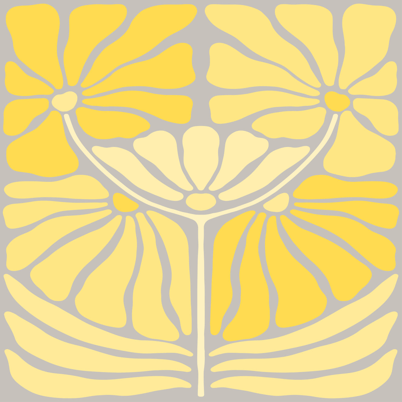 Art Deco Modern Floral Wallpaper⁠