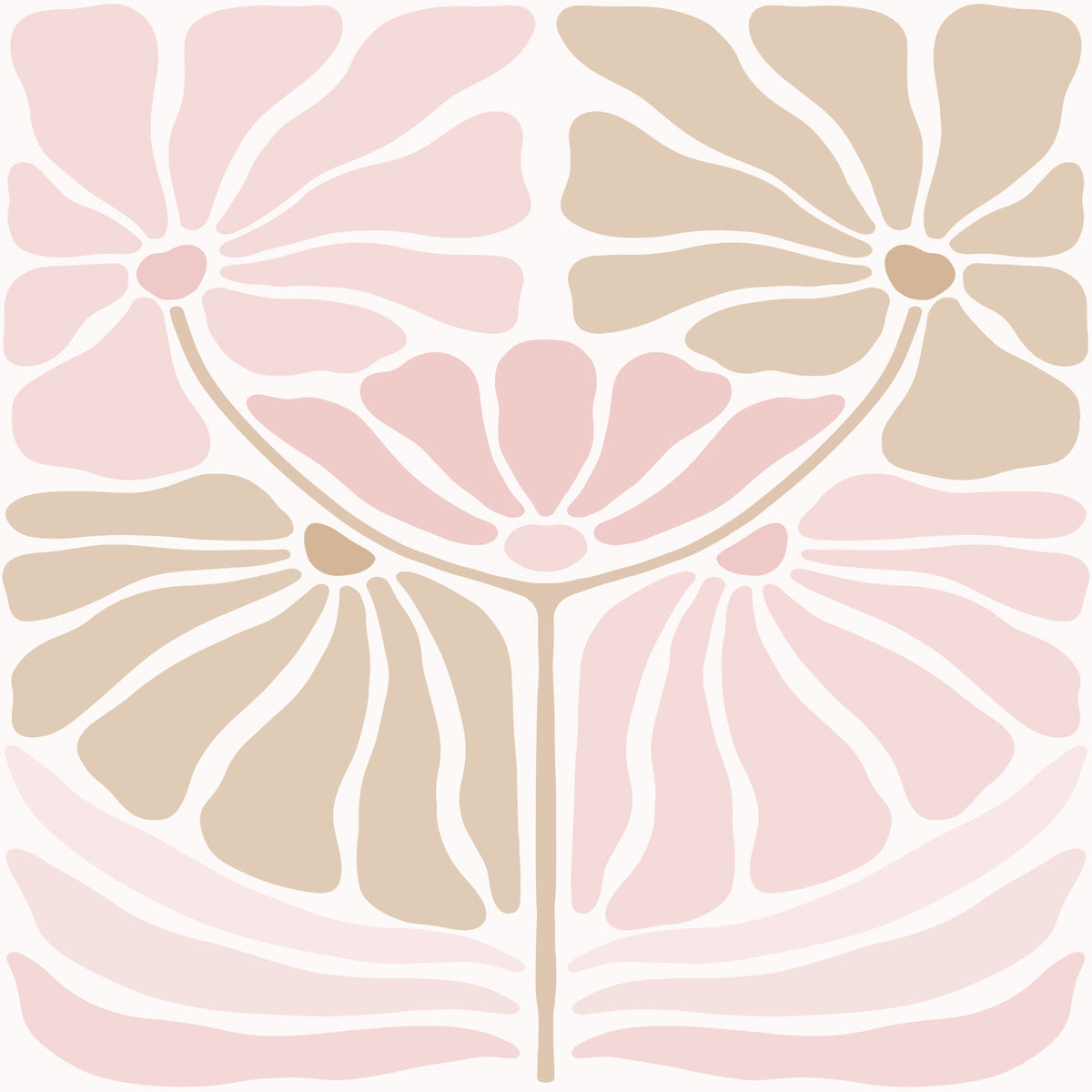 Retro Blush Blooms Wallpaper⁠ in your room