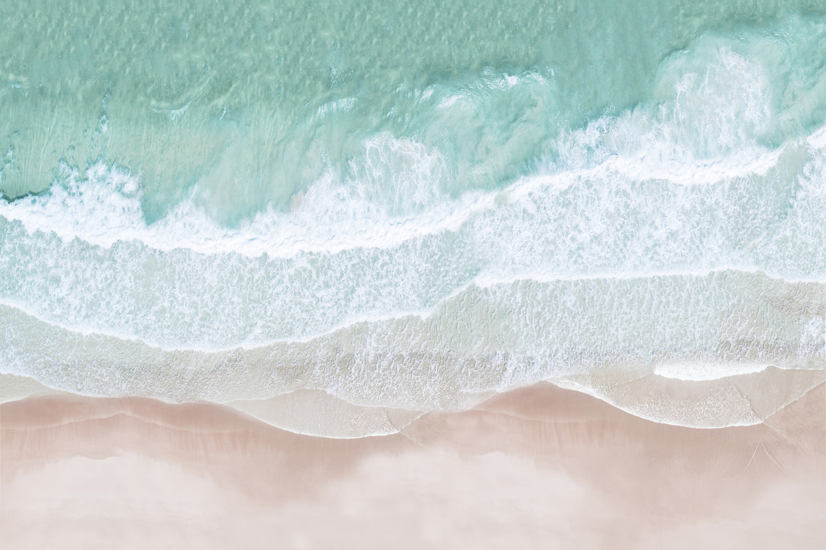 Aerial Ocean Wall Mural in your room — zoomed