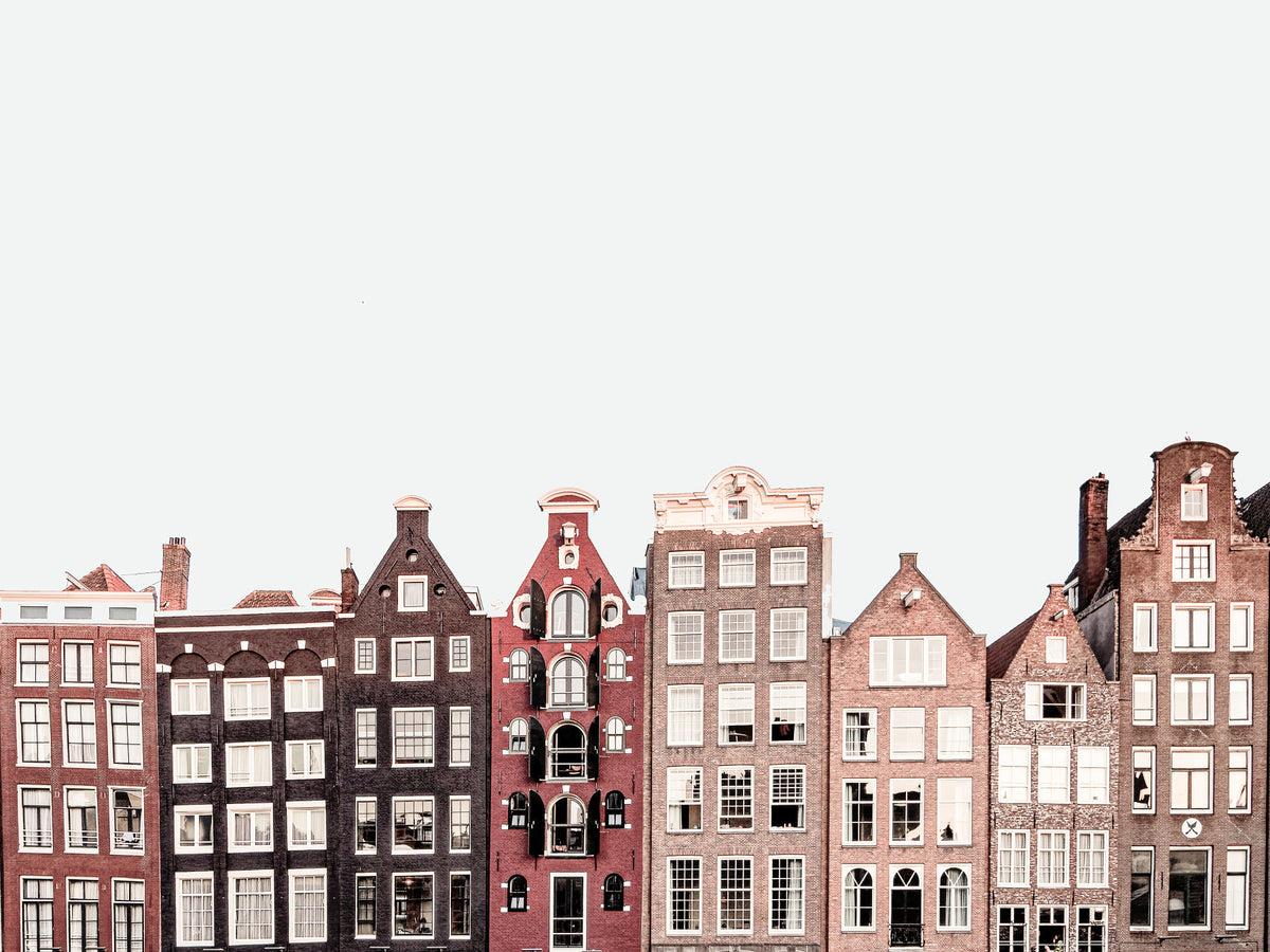 Amsterdam Canal Houses Wall Mural in your room — zoomed