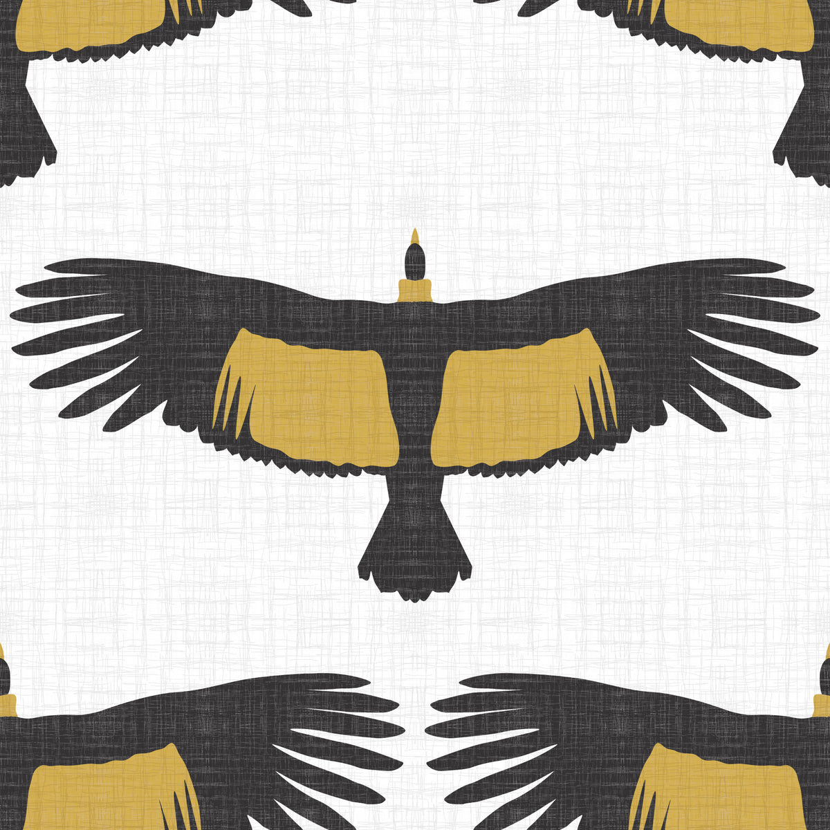 Rustic Andean Condor Flock White Wallpaper⁠ in your room