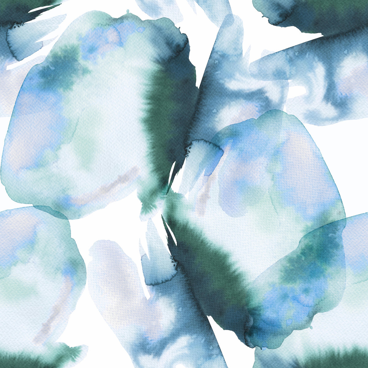 Abstract Art Landscape Blue Wall Mural