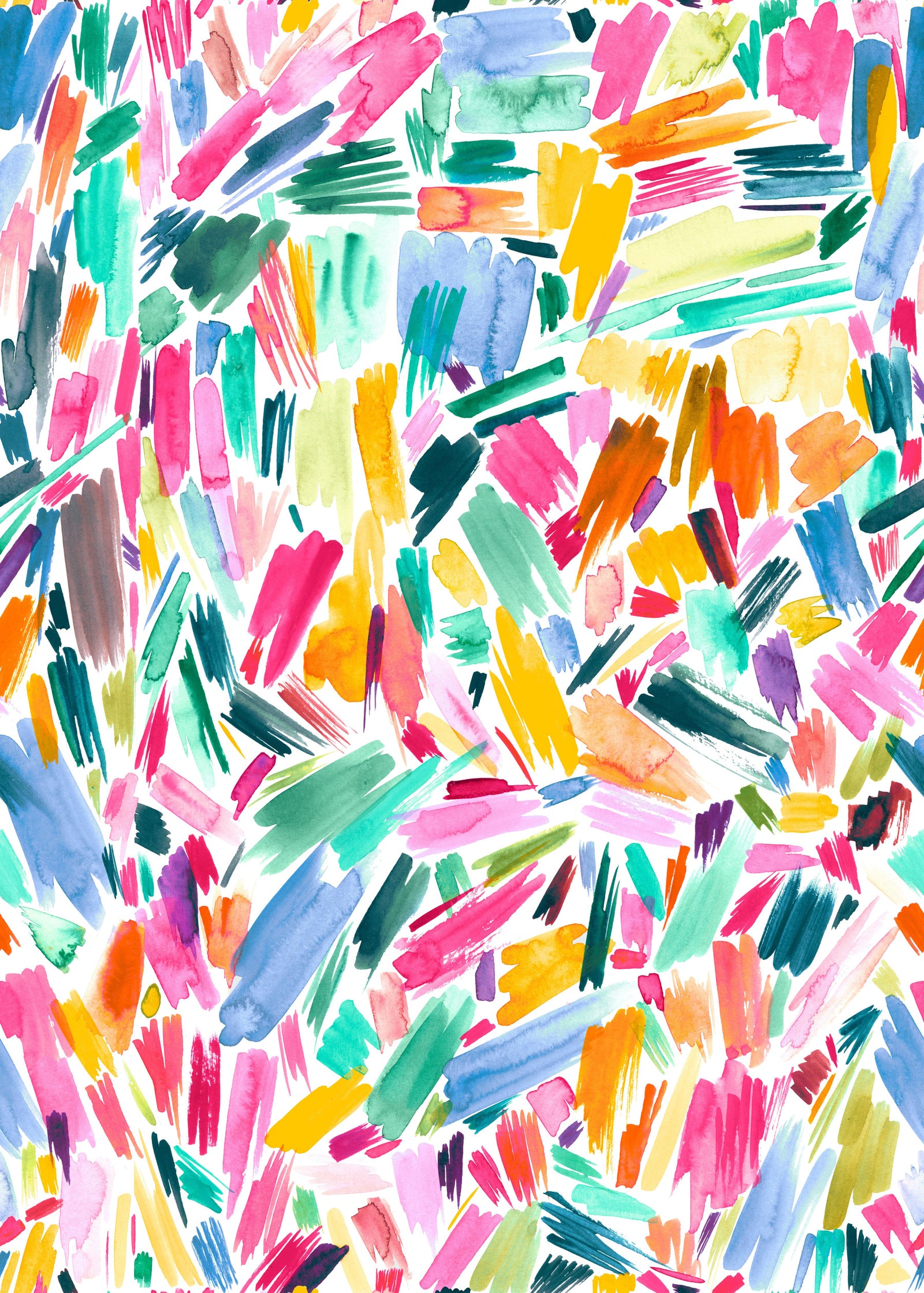 Abstract Artistic Brushstrokes Colorful Wall Mural in your room