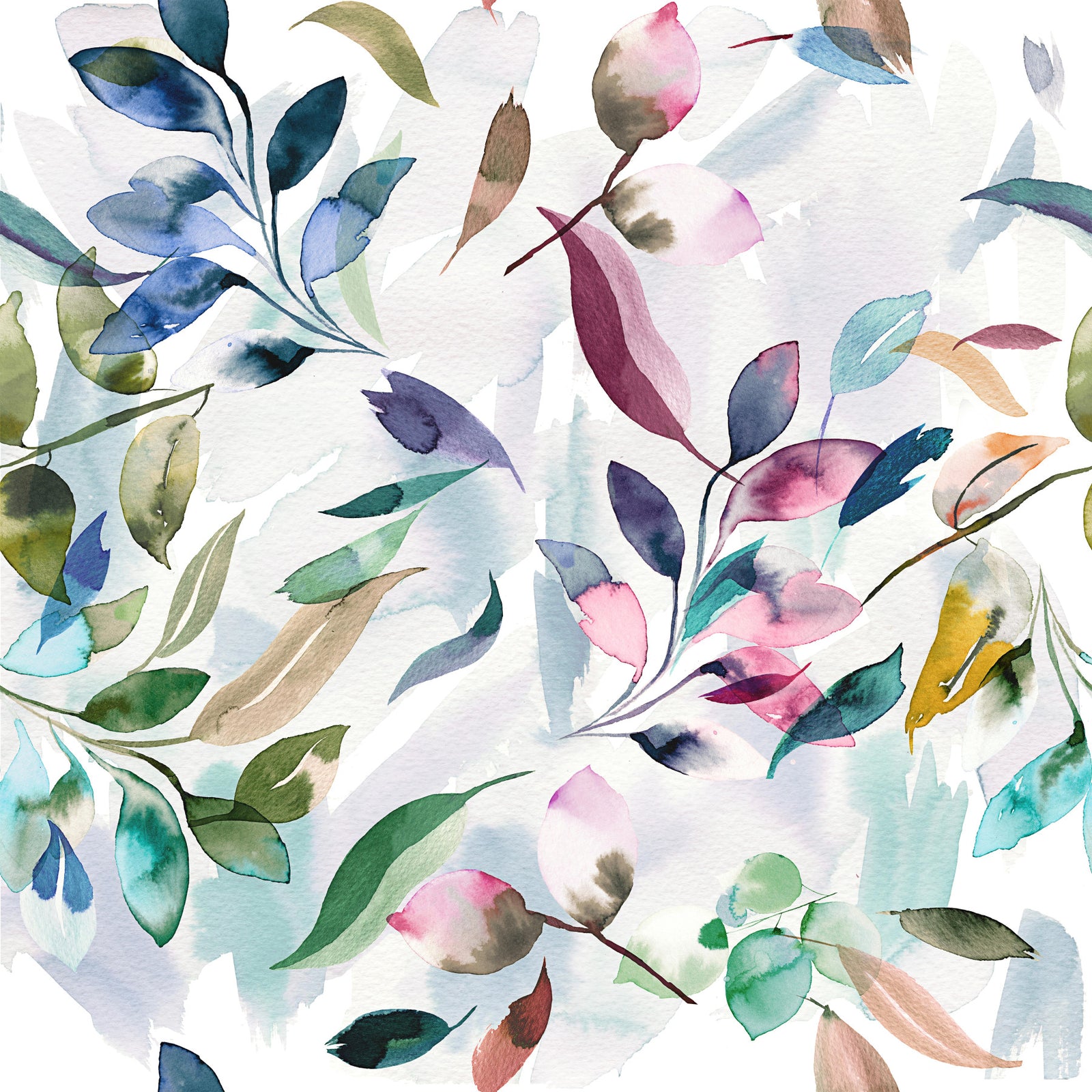 Botanical Leaves Watercolor Wallpaper⁠ in your room