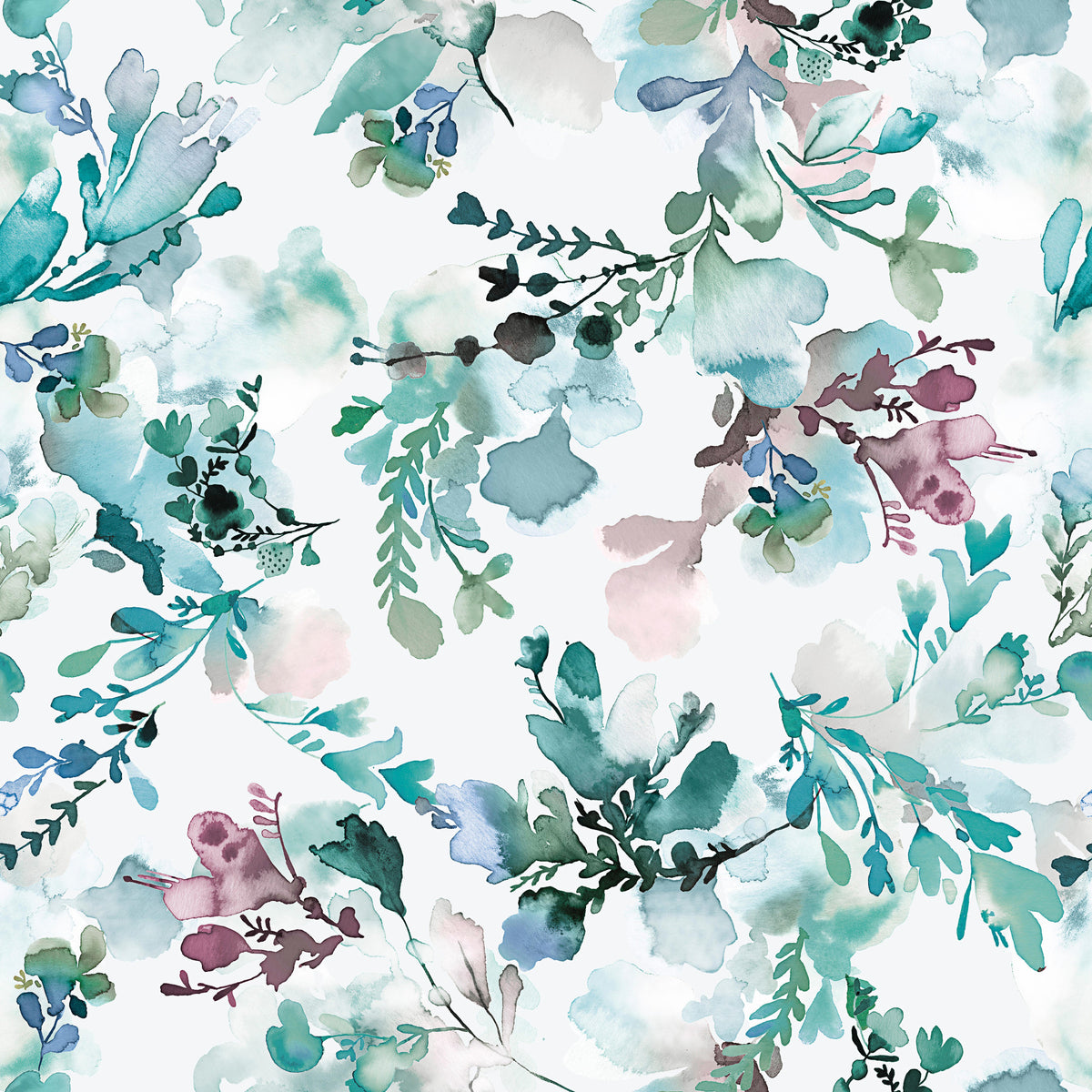 Chinoiserie Watercolor Flowers Wallpaper⁠ in your room