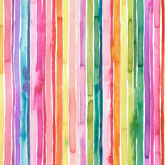 Colorful Watercolor Vertical Stripes Wallpaper⁠