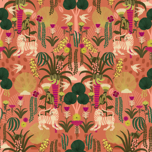 Tropical Tiger Garden Wallpaper⁠