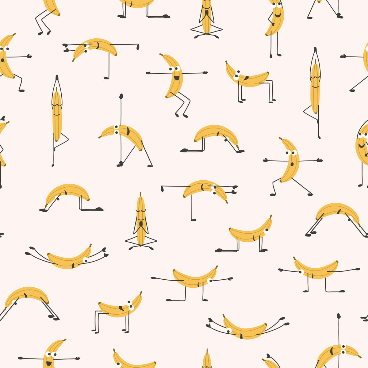 Banana Yoga: A Peel-Good Time Wallpaper⁠ in your room — zoomed