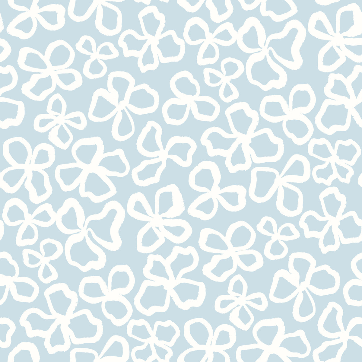 Whimsical White Flowers Wallpaper⁠ in your room