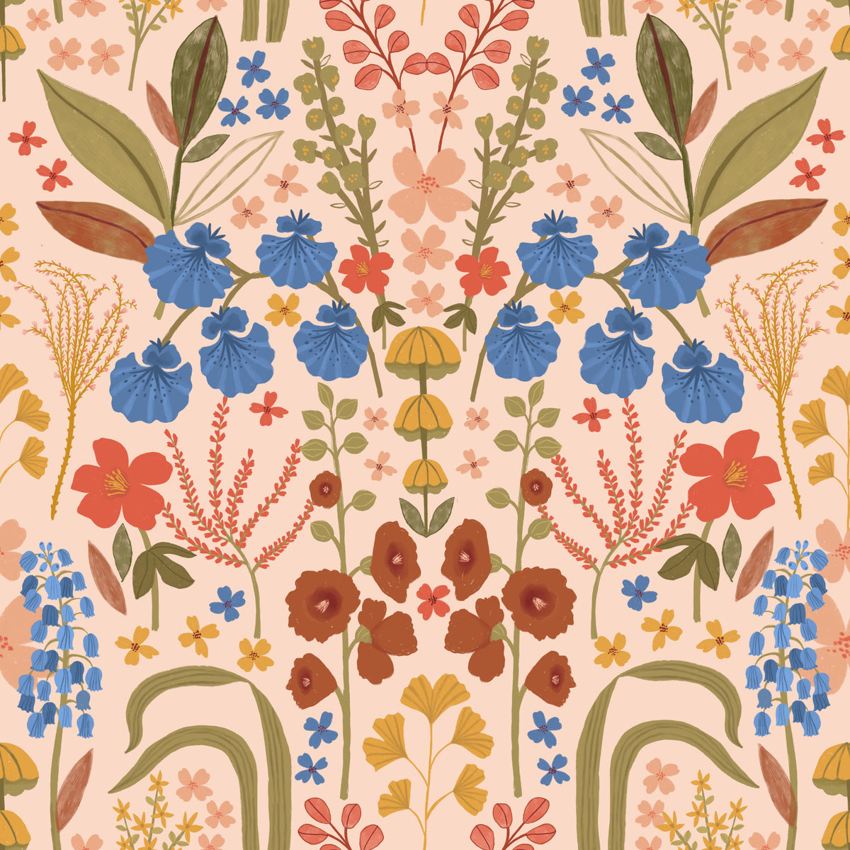 Vintage Bluebells - Cream Wallpaper⁠ in your room