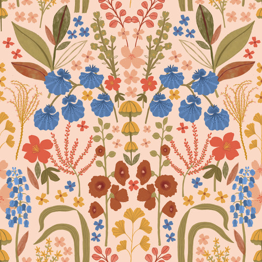 Vintage Bluebells - Cream Wallpaper⁠