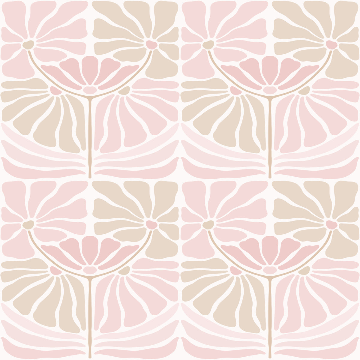 Retro Blossom Chic Wallpaper⁠ in your room
