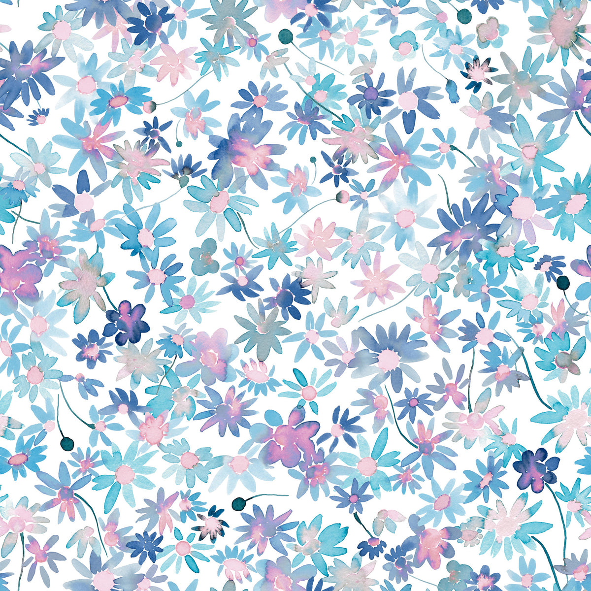 Daisies Watercolor Petals Pastel  Wallpaper⁠ in your room — zoomed