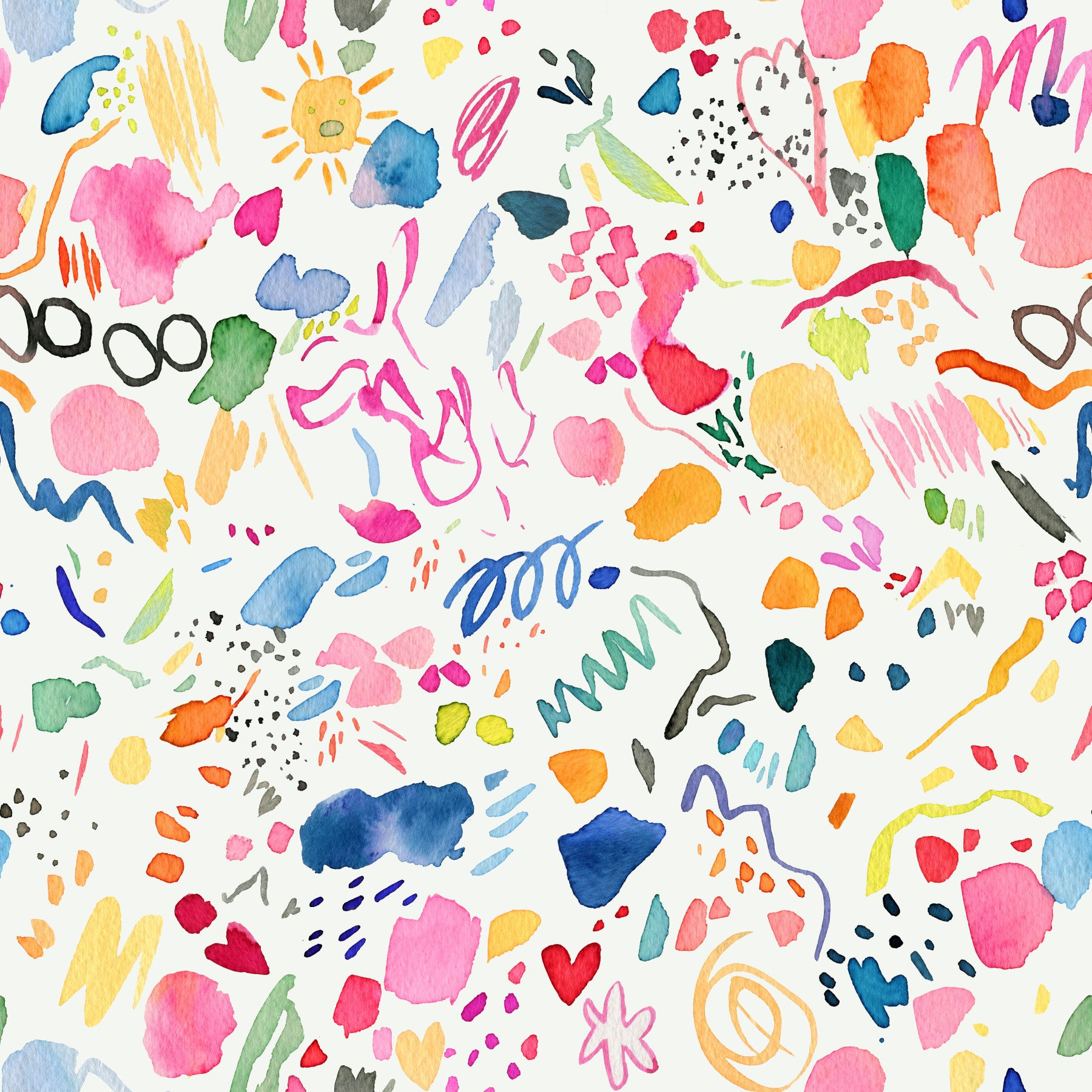 Festive Party Abstract Strokes Yellow Wallpaper⁠ in your room — zoomed