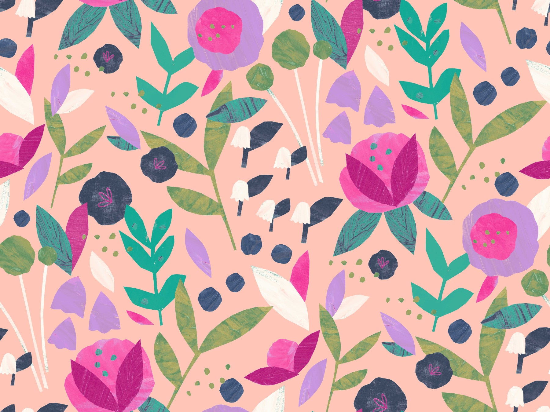 Paper Flowers Wallpaper⁠ in your room — zoomed