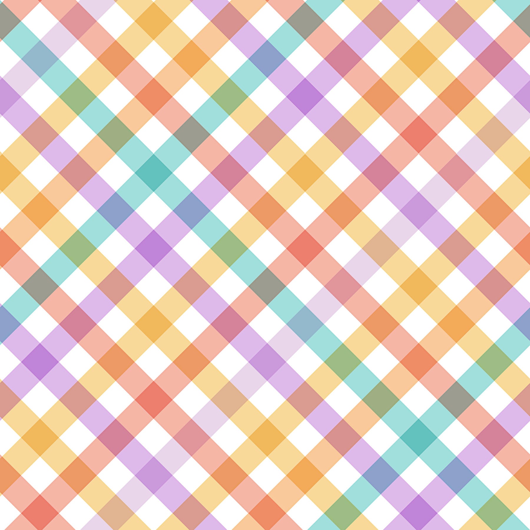 Geometric Checks Stripes Multicolor Wallpaper⁠