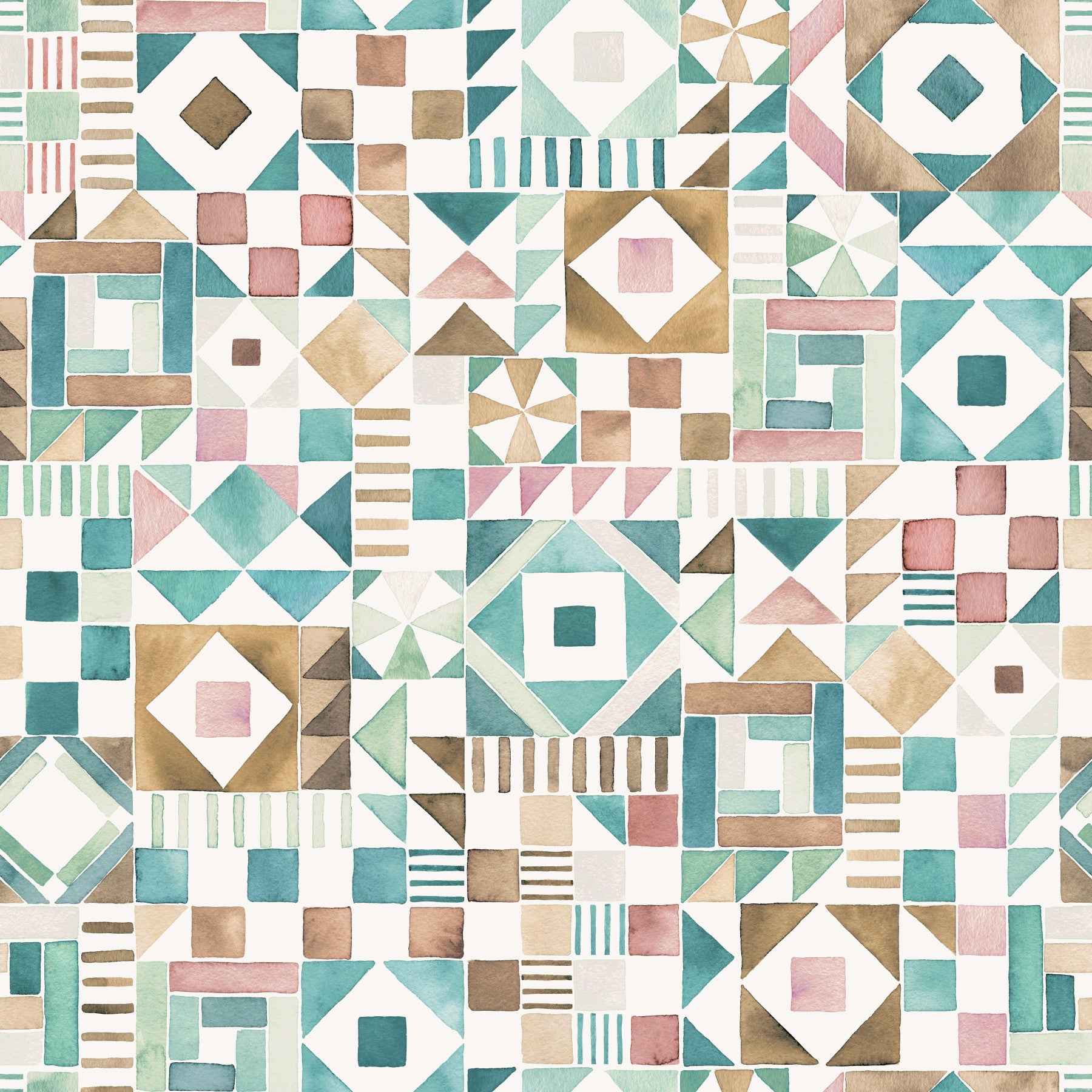 Geometric Tiles  Wallpaper⁠ in your room — zoomed