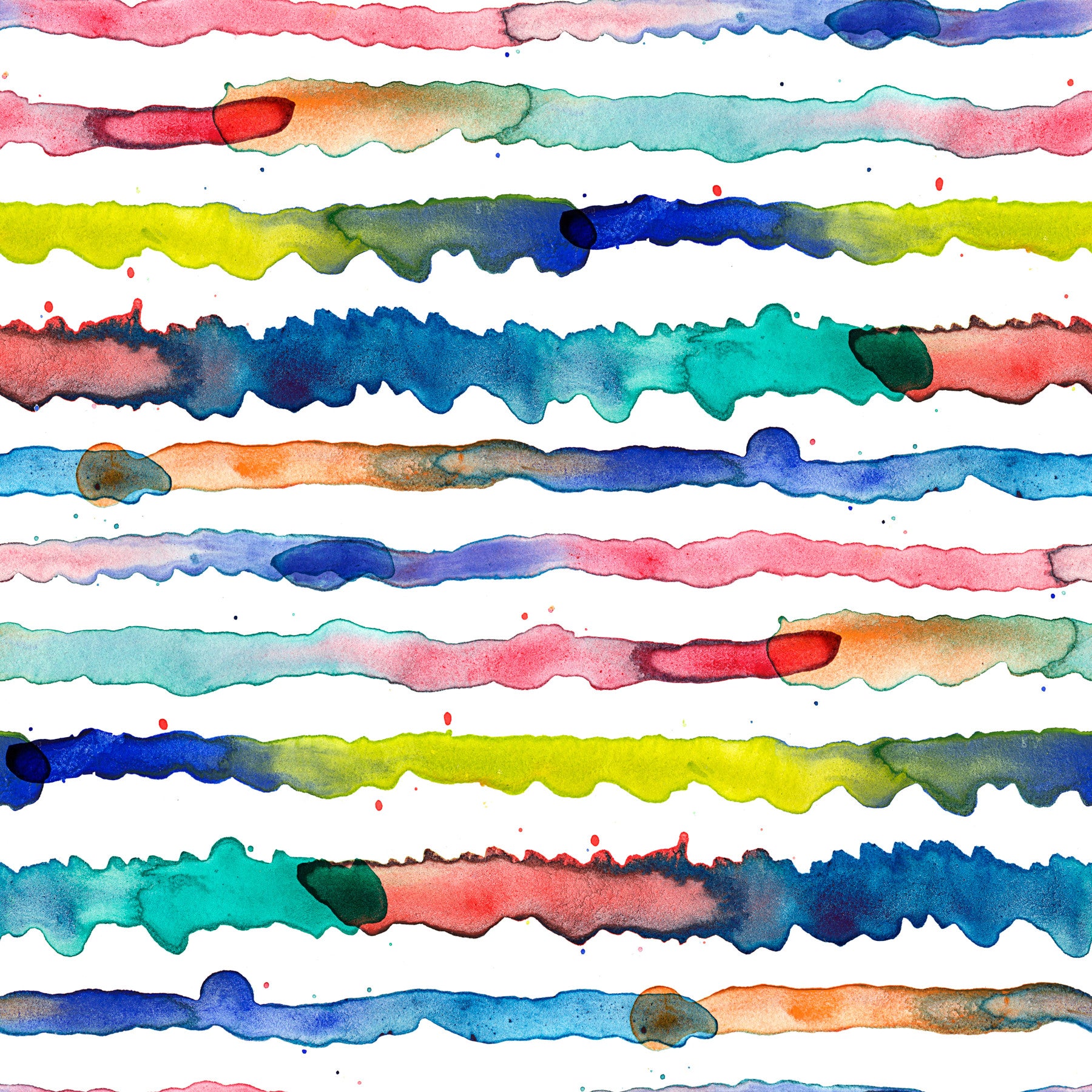Gradient Watercolor Stripes Blue Wallpaper⁠ in your room — zoomed
