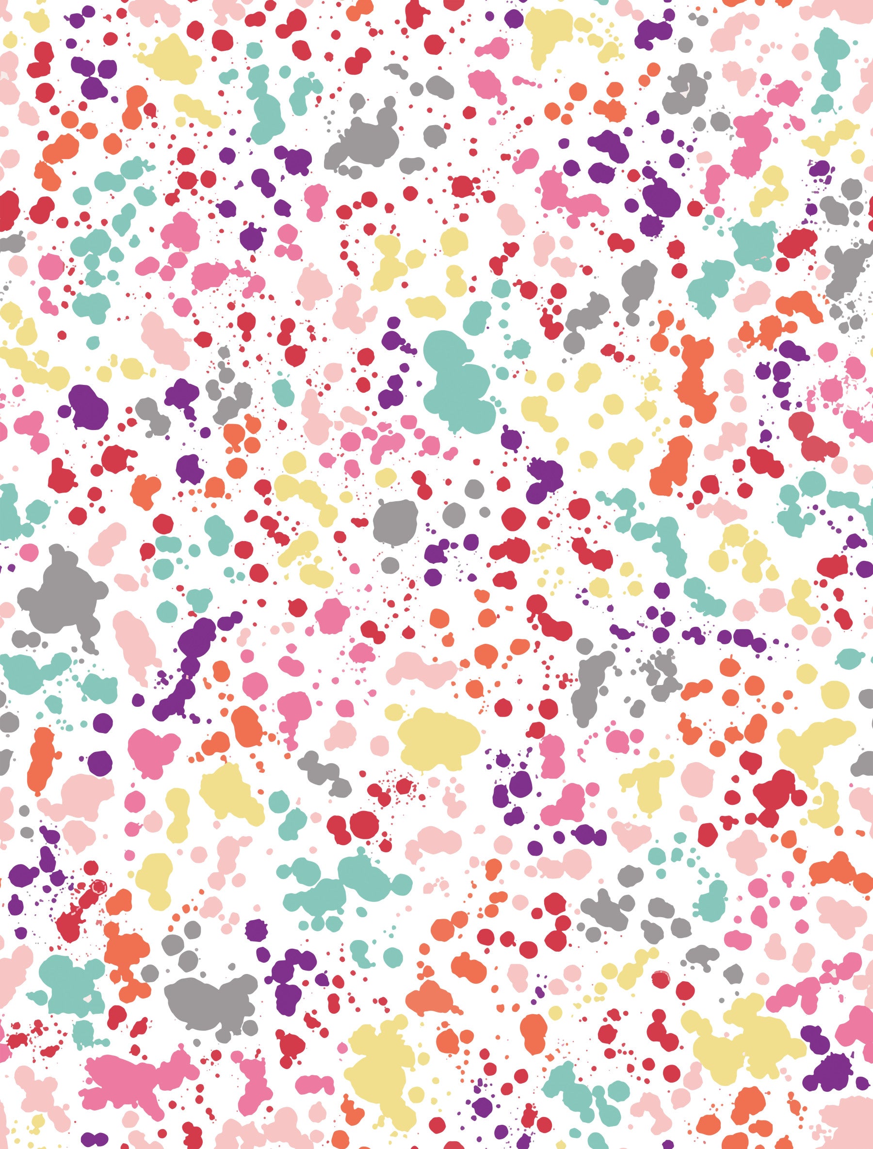 Ink Splatter Bleeding Dots Multicolored Wallpaper⁠ in your room — zoomed