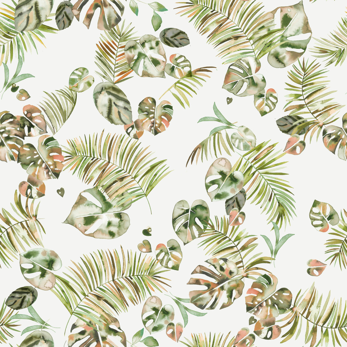 Jungle Tropical Leaves Wallpaper⁠ in your room — zoomed