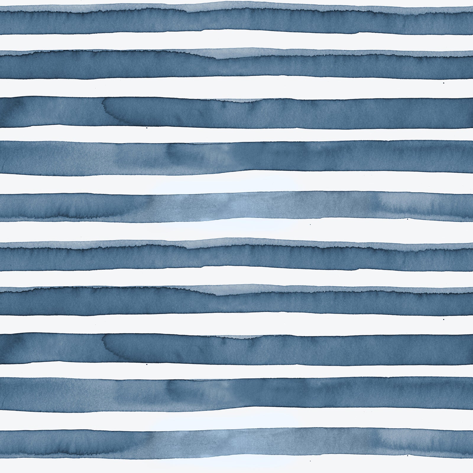 Marine Blue Watercolor Stripes Wallpaper⁠