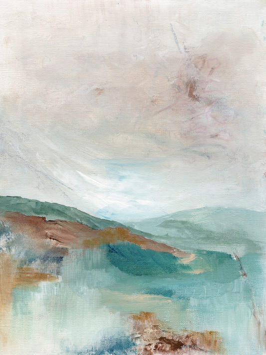 Misty Mountain Hues Wall Mural