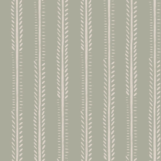 Serene Sage Stripes Wallpaper⁠