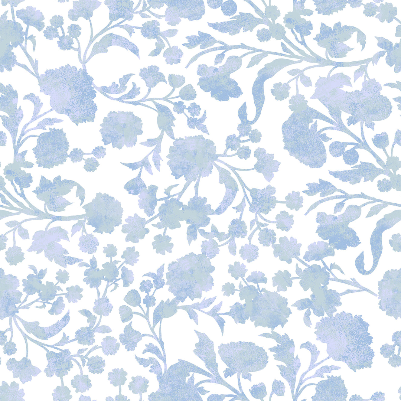 Serene Blue Blooms Wallpaper⁠