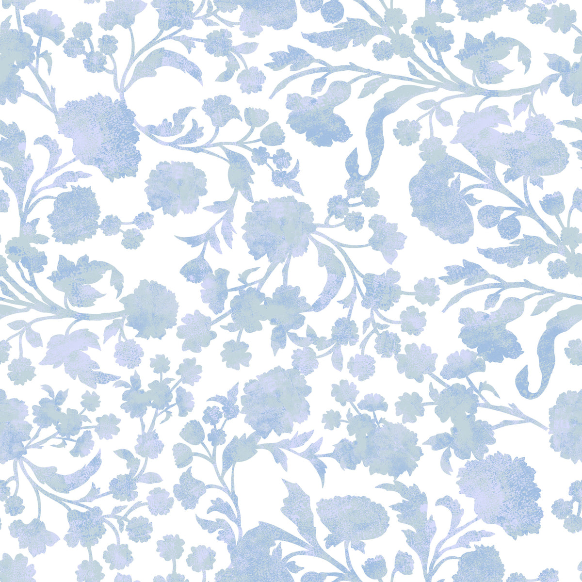 Serene Blue Blooms Wallpaper⁠ in your room