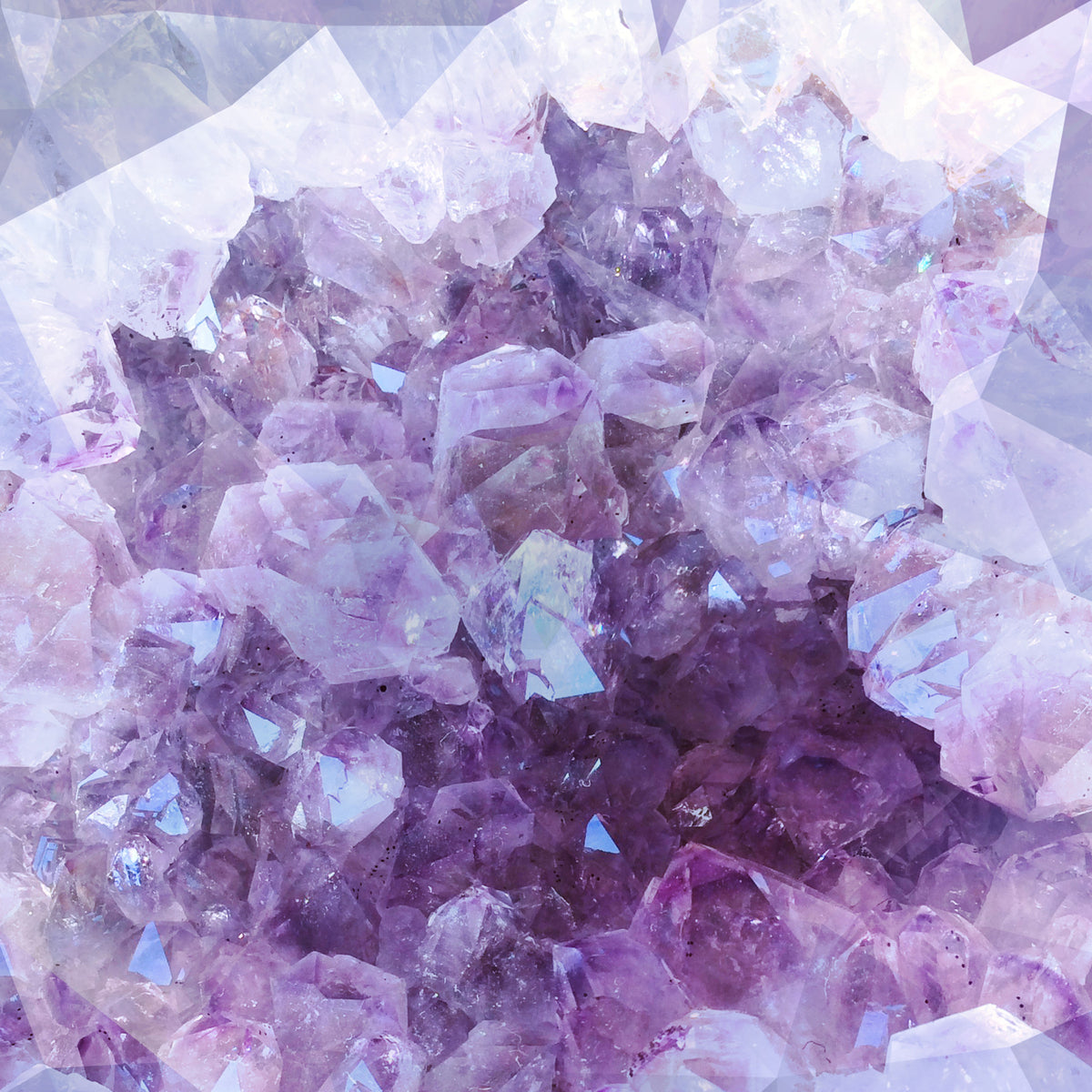 Ultraviolet Crystals Wall Mural in your room — zoomed
