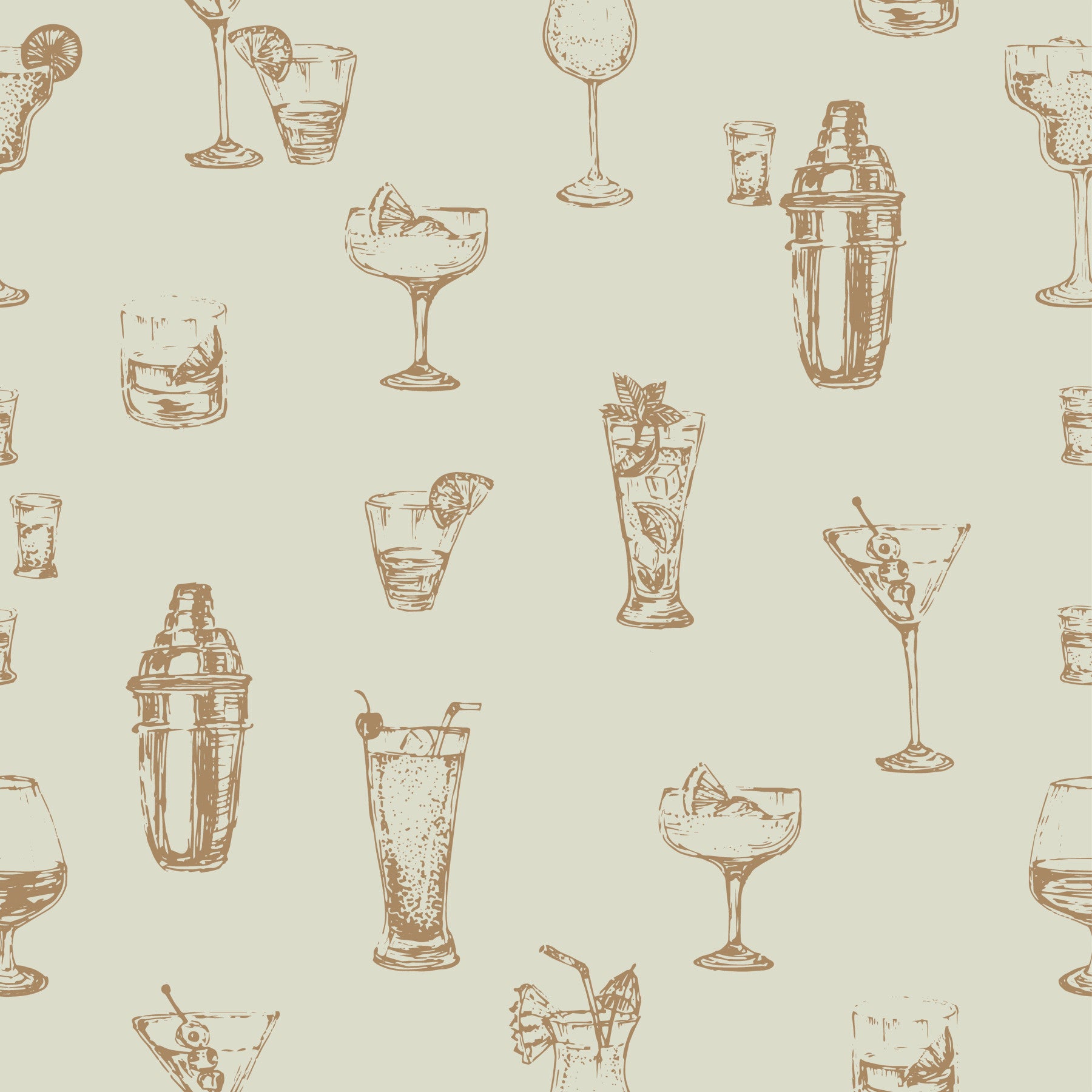 Vintage Cocktails Wallpaper⁠