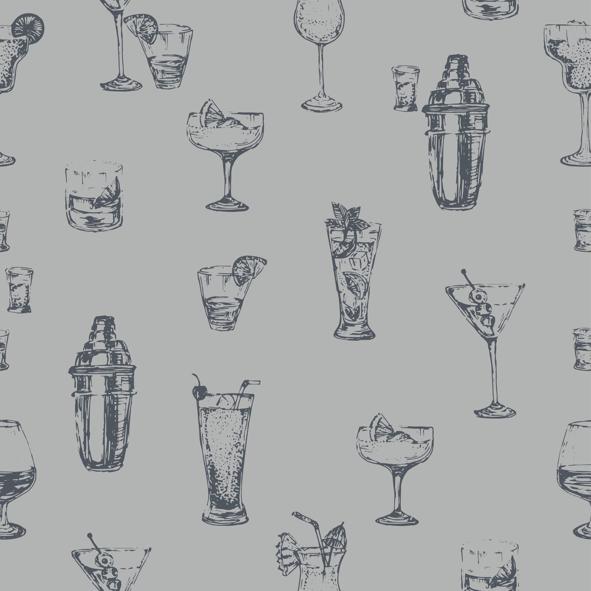 Hand-Drawn Spirits Wallpaper⁠ in your room — zoomed